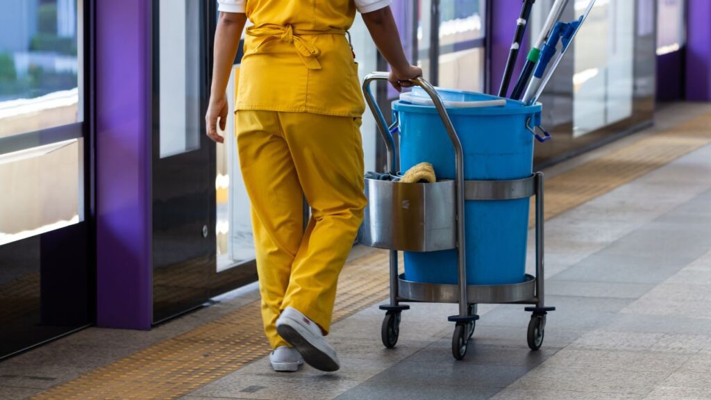 commercial cleaning trolley