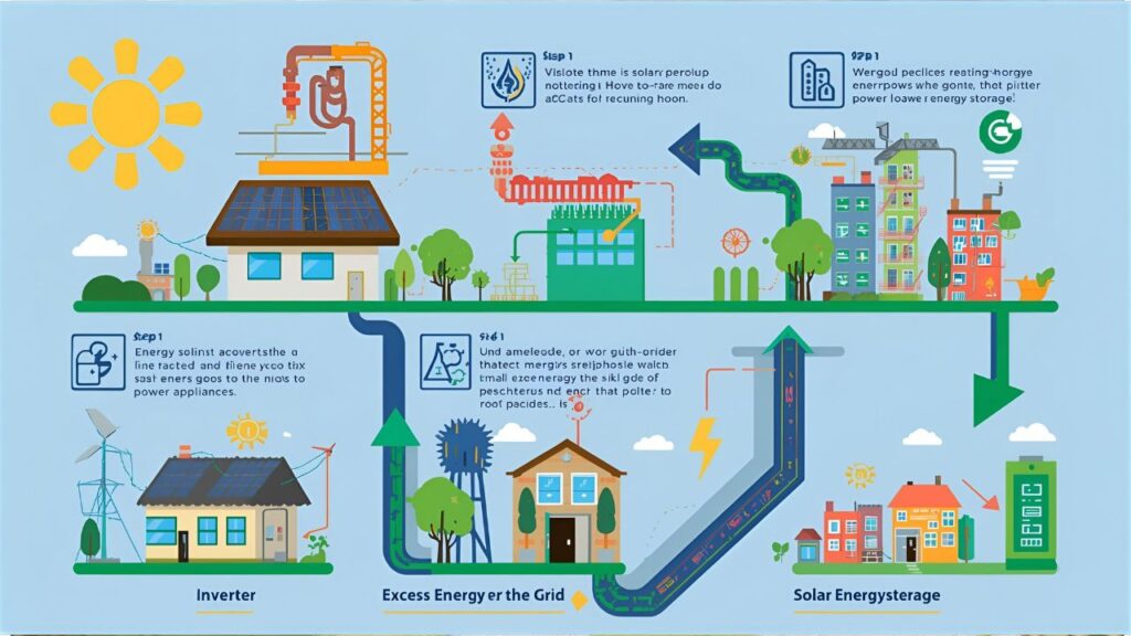 diagram of how solar energy works