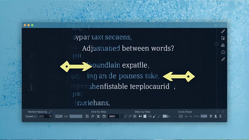 how to change spacing between words in word