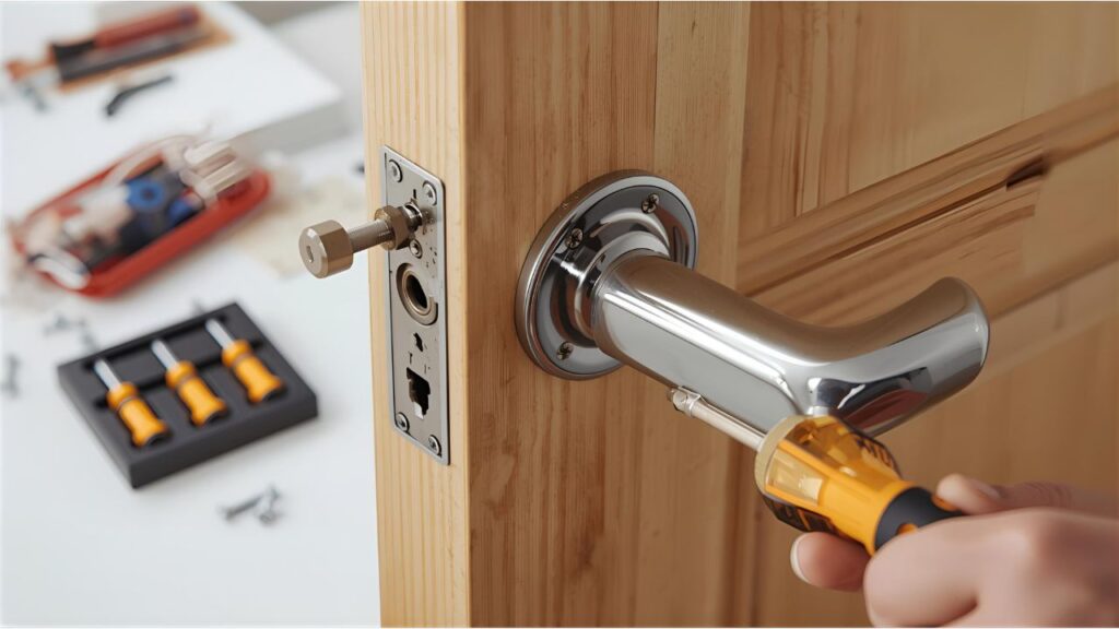 how to fix a door handle spring