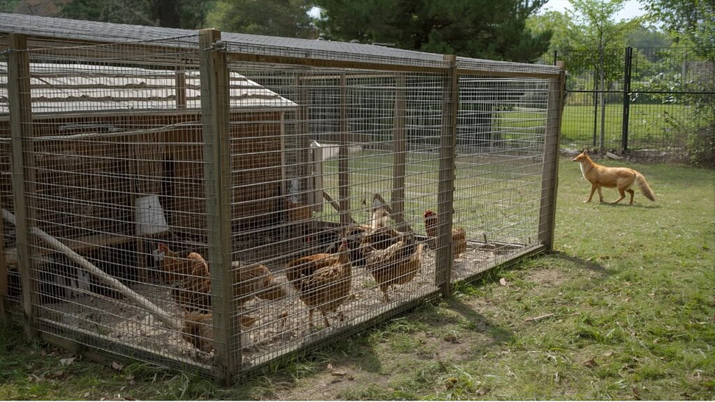 how to protect chickens from foxes