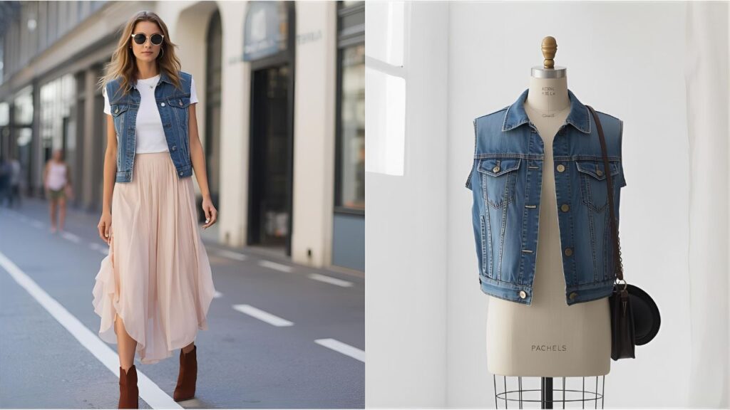 how to style a denim vest