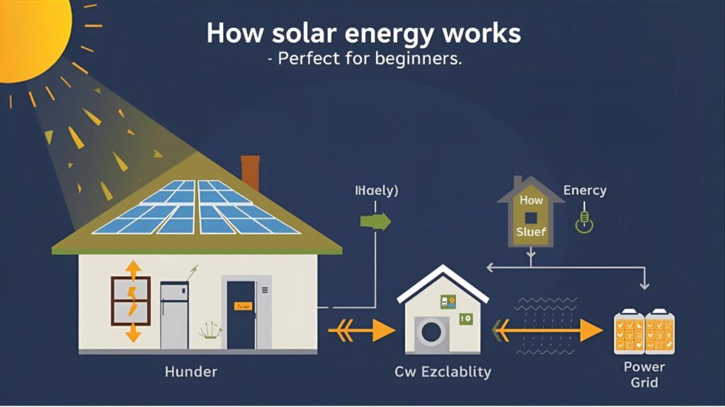 how does solar energy work diagram