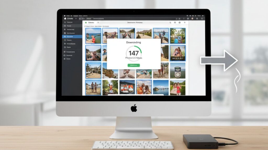 how to download icloud photos to hard drive