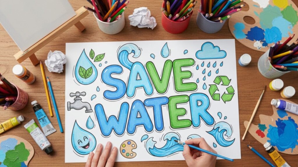 how to save water poster