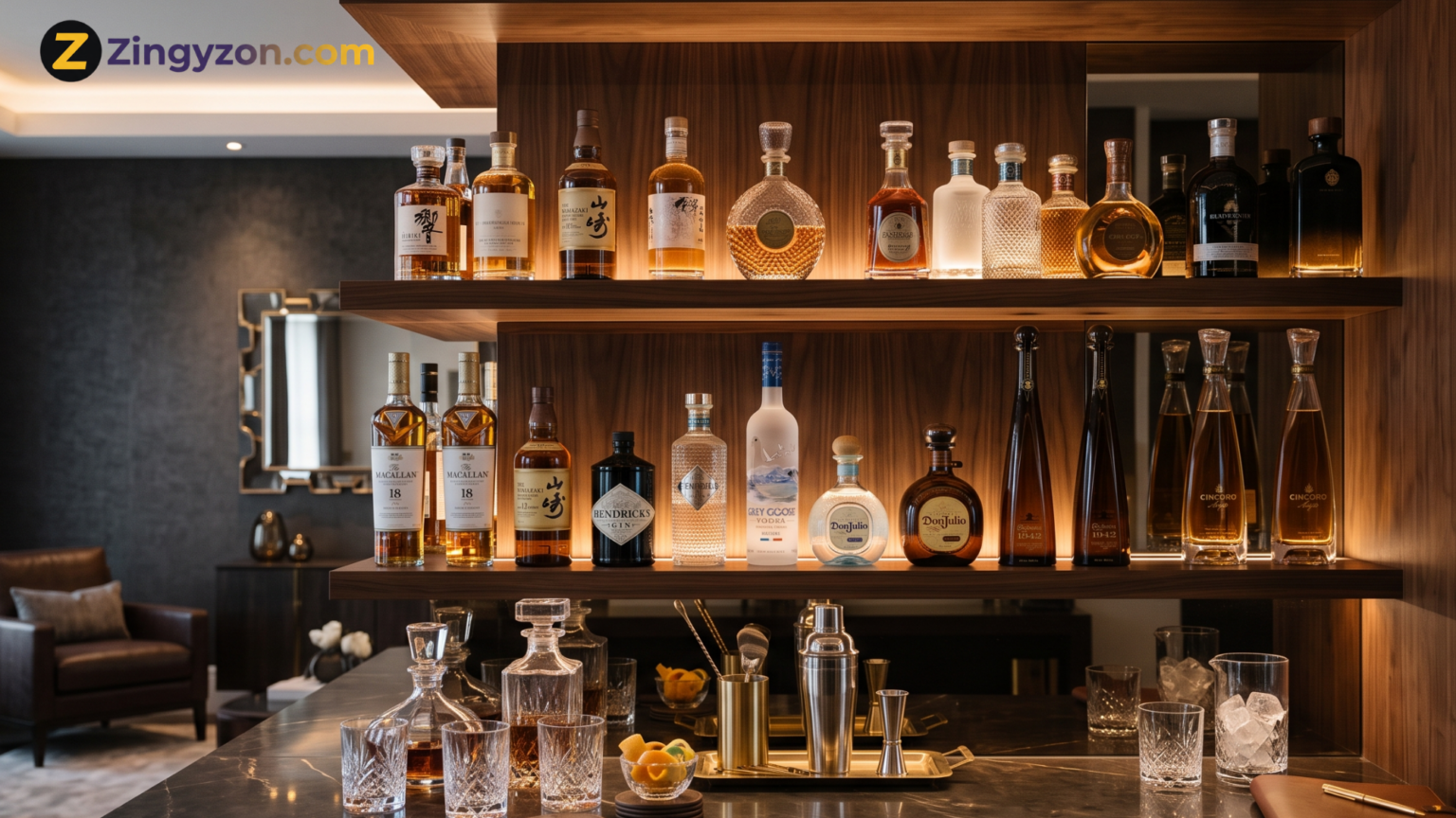 How Premium Glass Bottles Elevate Home Bar Design