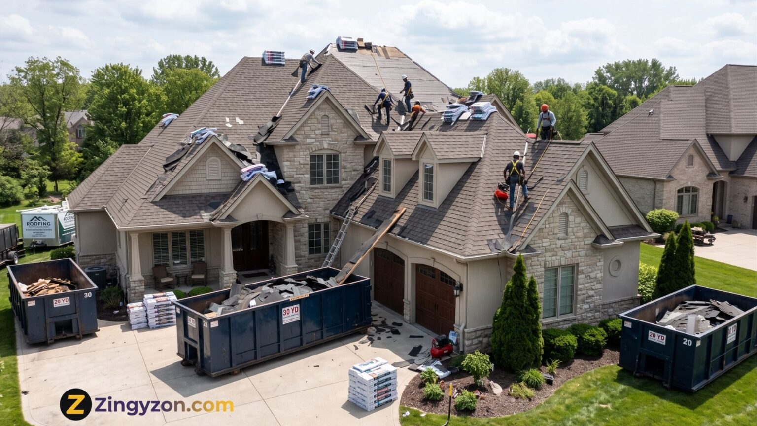 Roofing Dumpster Strategies for Large Homes and Complex Rooflines
